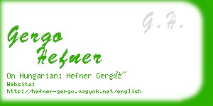 gergo hefner business card